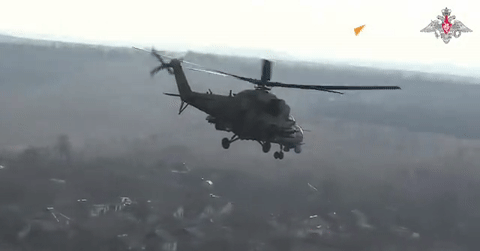 Video trực thăng tấn công Nga dội lửa xuống mục tiêu Ukraine gần Kupyansk