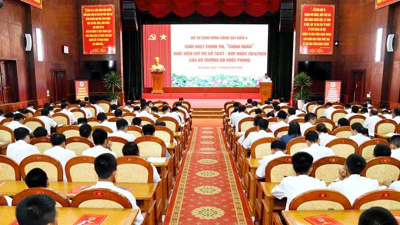Bộ Tư lệnh V&ugrave;ng Cảnh s&aacute;t biển 4 qu&aacute;n triệt Chỉ thị 76 của Bộ trưởng Quốc ph&ograve;ng