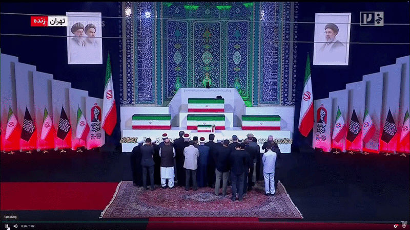 Linh cữu cố L&atilde;nh tụ Tối cao Iran đặt tại Tehran, quốc tang lịch sử sẵn s&agrave;ng bắt đầu