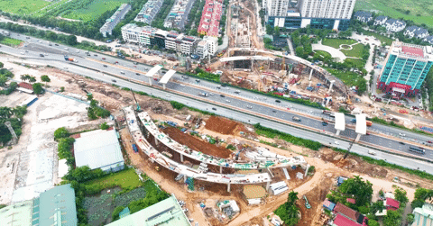 Nút giao tuabin gần 2.400 tỷ đồng trên Vành đai 3.5 dần thành hình