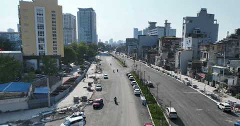 V&agrave;nh đai 1 Ho&agrave;ng Cầu - Voi Phục đ&atilde; trải nhựa, phấn đấu th&ocirc;ng tuyến trước 2/9