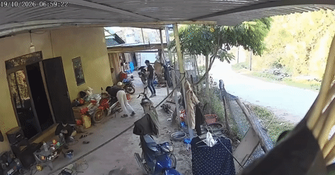 Clip động đất ở Sơn La, khung h&igrave;nh camera chao đảo