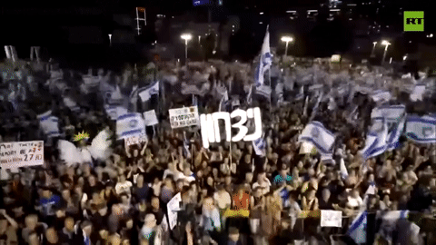 H&agrave;ng ngh&igrave;n người biểu t&igrave;nh phản đối thủ tướng Israel trước bầu cử quốc hội