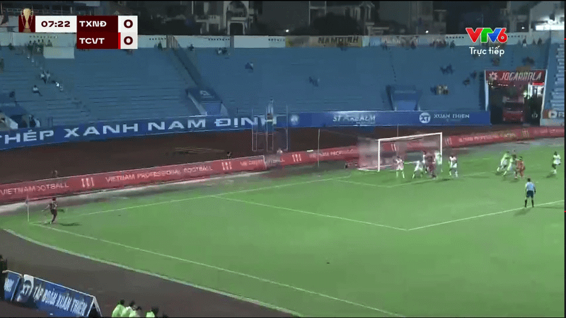 Trực tiếp Nam Định vs Thể Công Viettel: 0-1 (H1): Ngọc Tân bị đau
