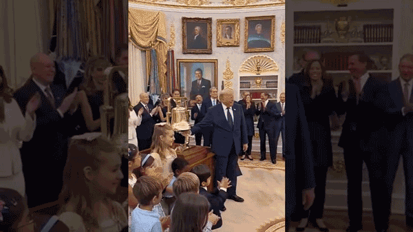 Khoảnh khắc Tổng thống Donald Trump rung chuông khai mạc phiên giao dịch Phố Wall từ Phòng Bầu Dục