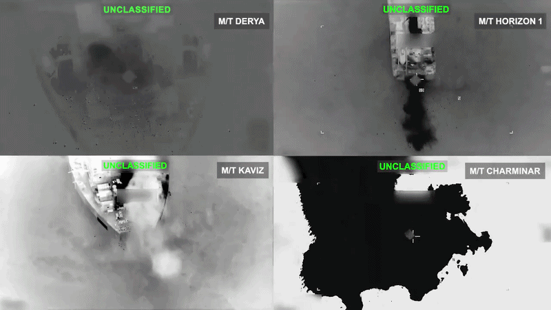 Theo CENTCOM, cuộc tấn công nhằm đáp trả việc Vệ binh Cách mạng Hồi giáo Iran (IRGC) 2 lần phóng tên lửa đạn đạo nhằm vào tàu chiến Mỹ trong 2 ngày trước đó.